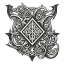 simple outlaw thief symbol tattoo design idea