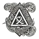 simple outlaw thief symbol tattoo design idea