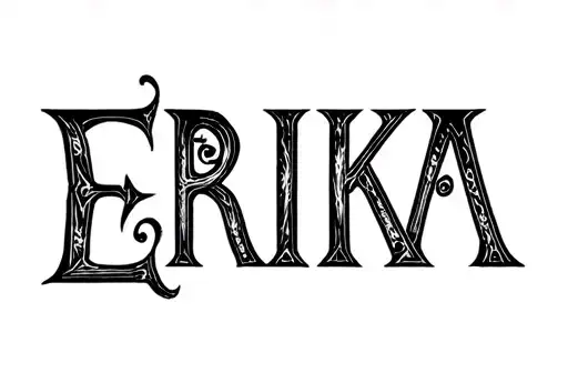 "Erika" tattoo design idea