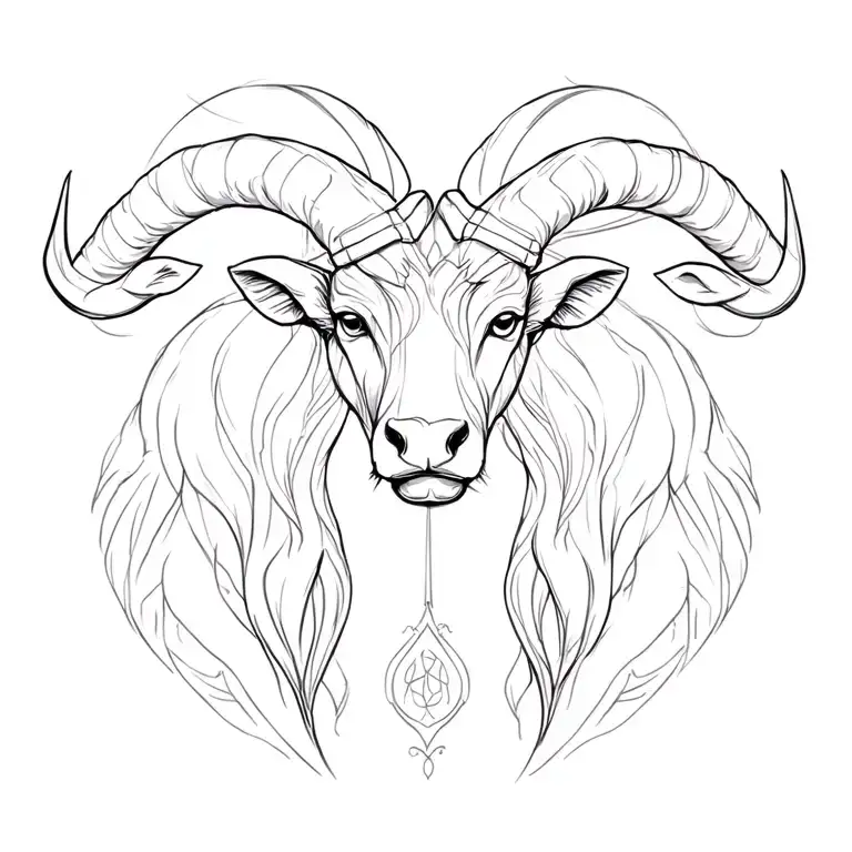 aries and Taurus and libra zodiac sign tattoo design idea
