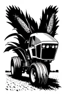 farming John Deere corn tattoo design idea