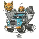 Dump Truck tattoo design idea