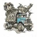 Dump Truck tattoo design idea