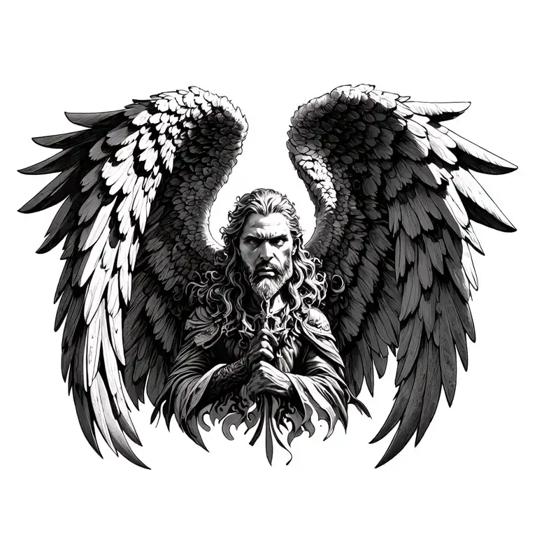 archangel uriel tattoo design idea