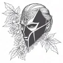 Mask of Emily from Dishonored 2 Game  tattoo design idea