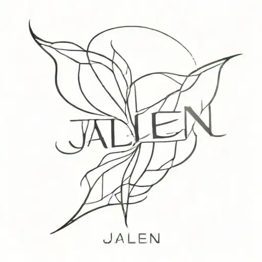 name jalen tattoo design idea