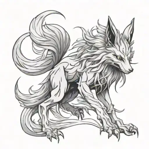 kurama tattoo design idea