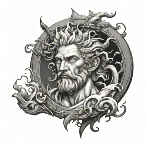 Neptune tattoo design idea