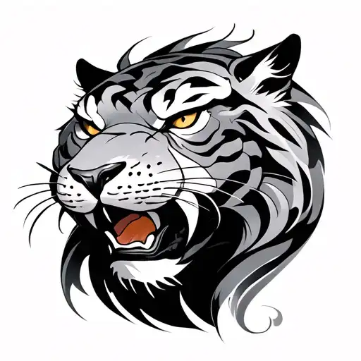 Tai Lung one line work tattoo design idea