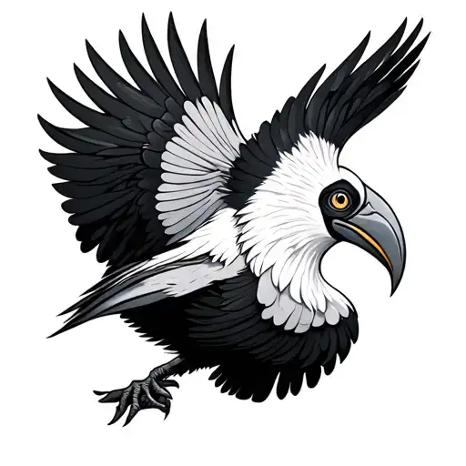 hornbill tattoo design idea