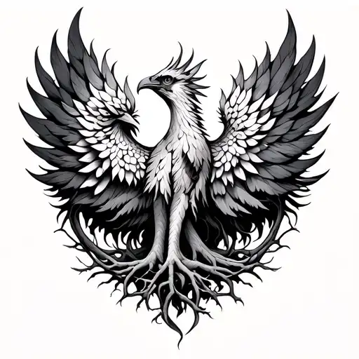 Tree Of Life Phoenix tattoo design idea