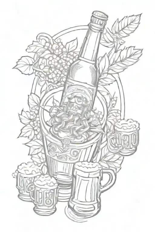 for the beer company in russia to young people  tattoo design idea