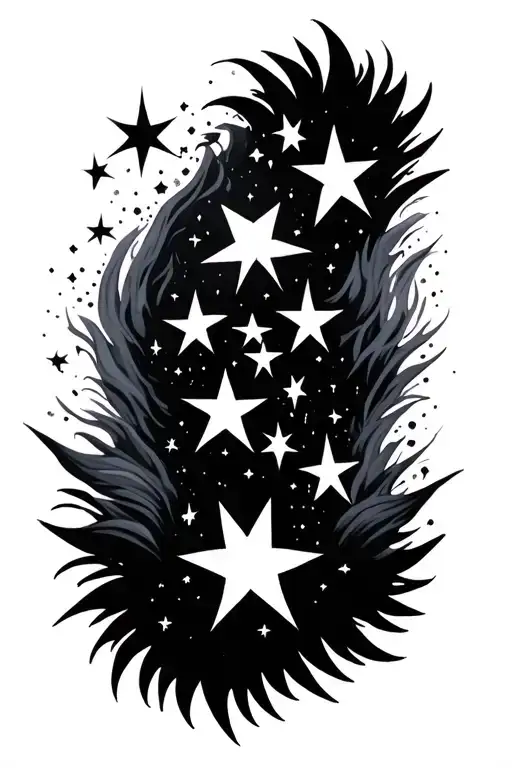 star cluster tattoo design idea
