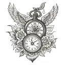 time doesn't stop growing" text tattoo design idea