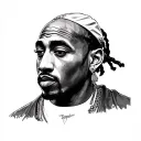 Tupac tattoo design idea