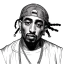 Tupac tattoo design idea