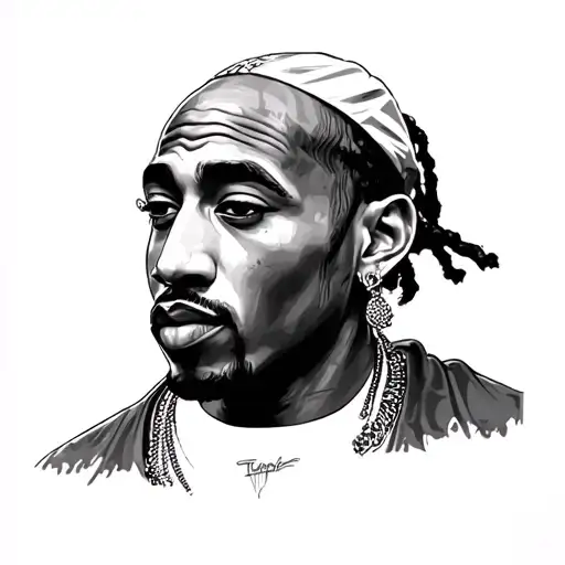 Tupac tattoo design idea