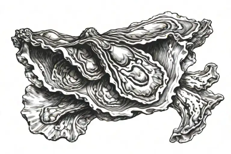 oyster tattoo design idea