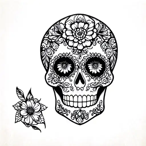 SUGAR SKULL tattoo design idea