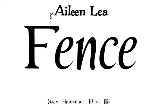 "Fence aileen 
Lea Elias " tattoo design idea