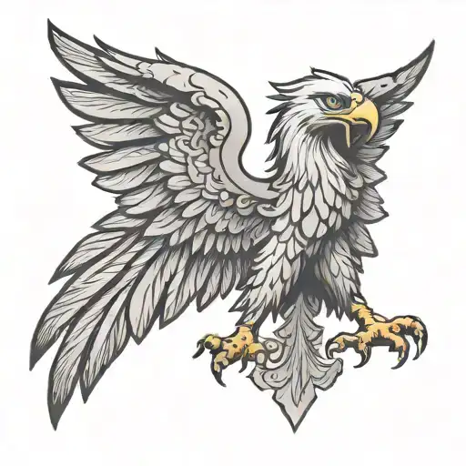 polish eagle tattoo design idea