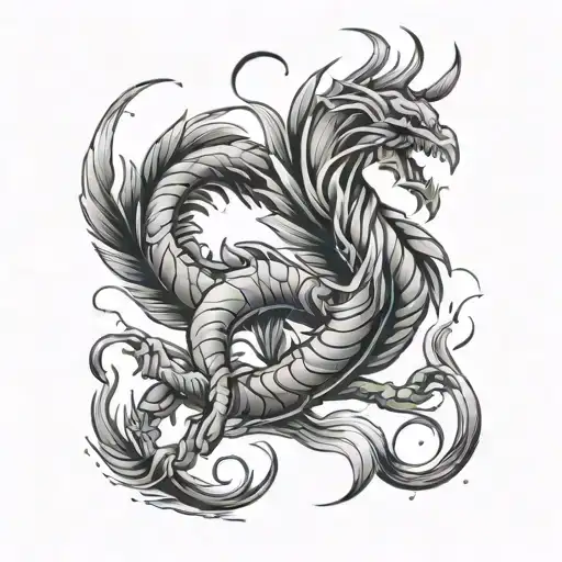 Scorpio Phoenix tattoo design idea