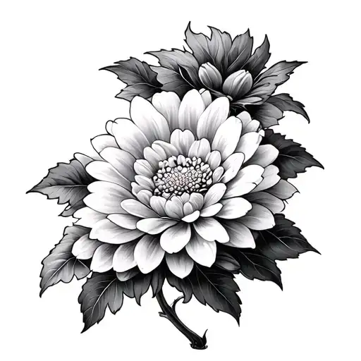 Japanese Chrysanthemum tattoo design idea