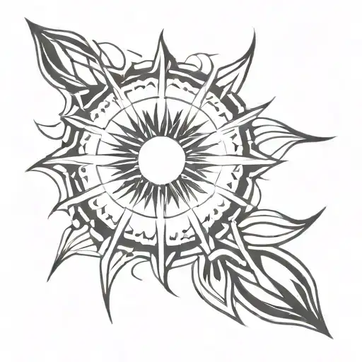 soleil tattoo design idea