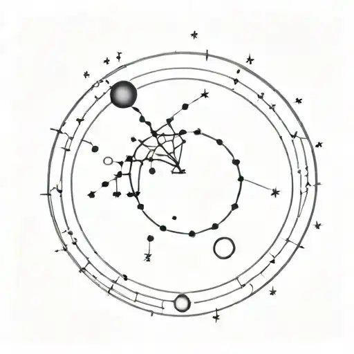 Scorpio constellation with sun and pluto planet next tattoo design idea