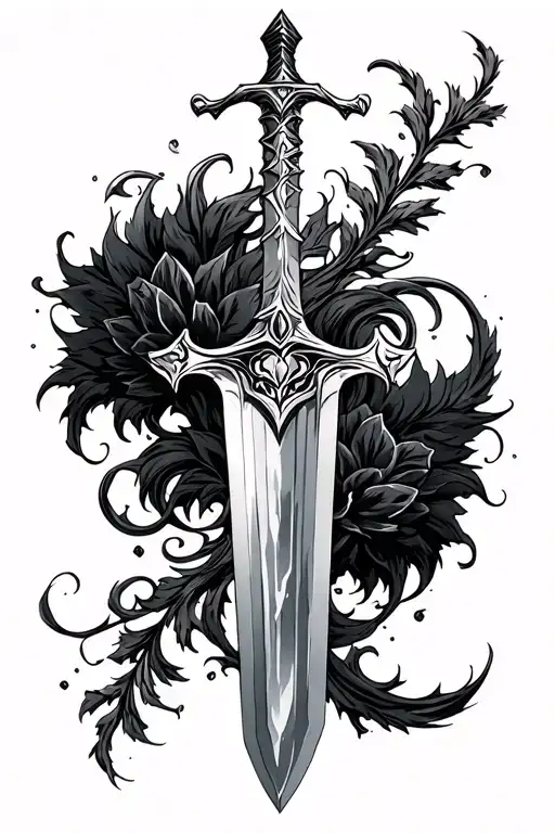 black clover sword tattoo design idea