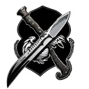 Kabar USMC knife tattoo design idea