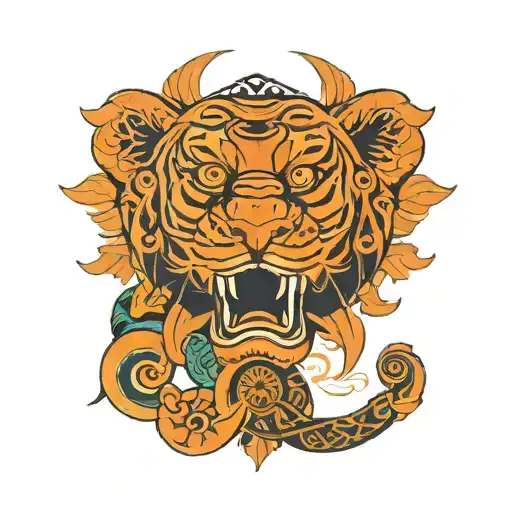 Kenzo with a AUM symbol incorporated tattoo design idea