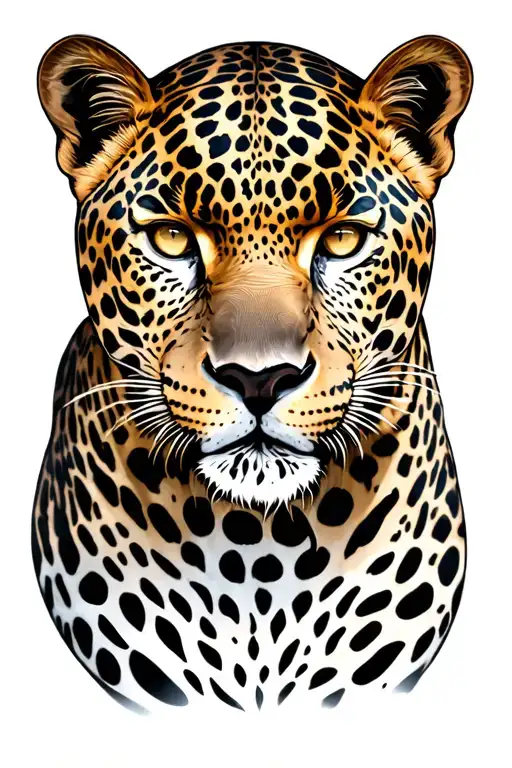 Jaguar, full body, traditional pose tattoo design idea