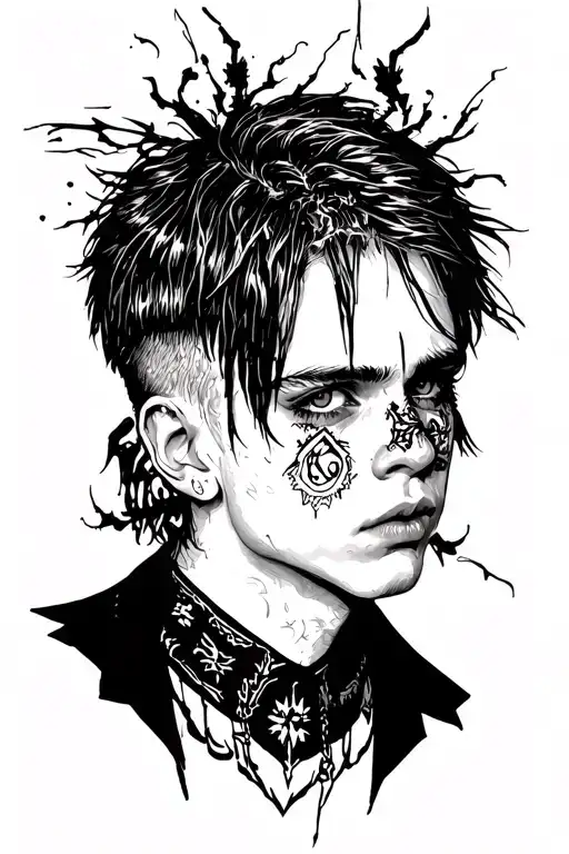 lil peep tattoo design idea