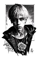 lil peep tattoo design idea