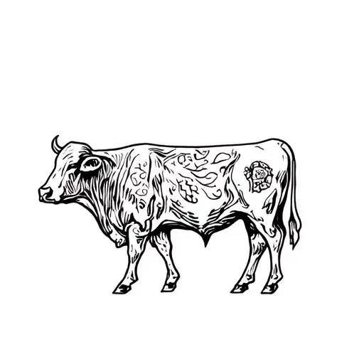 cattle brand without cattle tattoo design idea