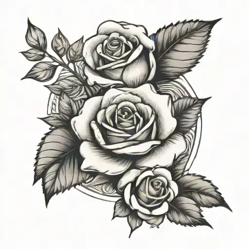 baking and rose and lavendet and 1928 tattoo design idea