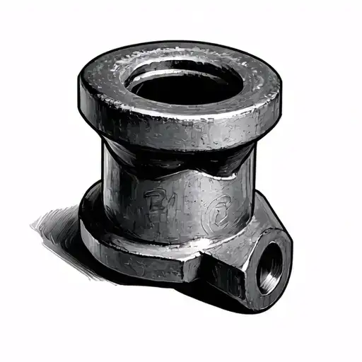 10mm socket tehnical drawing tattoo design idea
