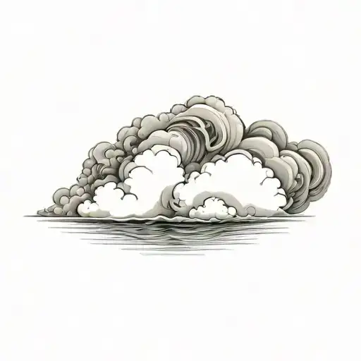 Filler Clouds and Smoke tattoo design idea