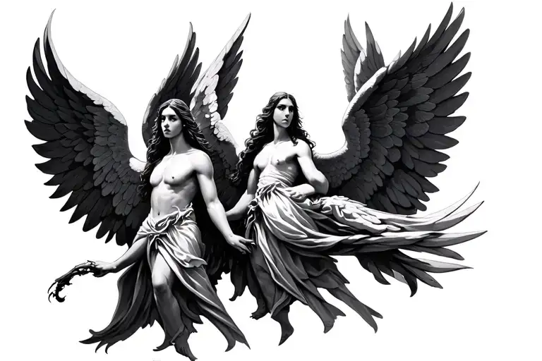 7 archangels tattoo design idea
