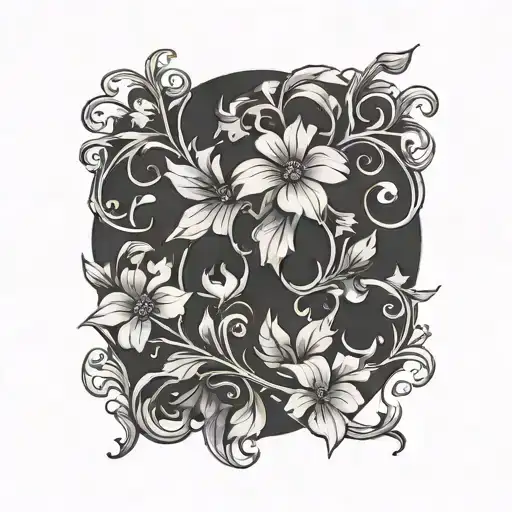 flowered vine tattoo tattoo design idea