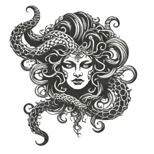 medusa head tattoo design idea