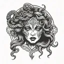 medusa head tattoo design idea