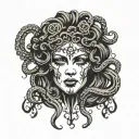 medusa head tattoo design idea