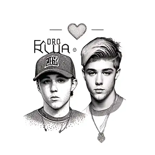 Justin Bieber and Mac miller tattoo design idea