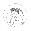 orpheus and eurydice tattoo design idea