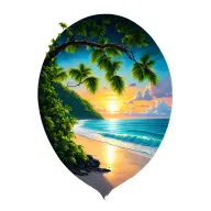 costa rica guanacaste tree branch and sunset beach tattoo design idea