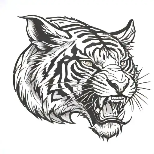 Arsenal football club and tiger head tattoo design idea