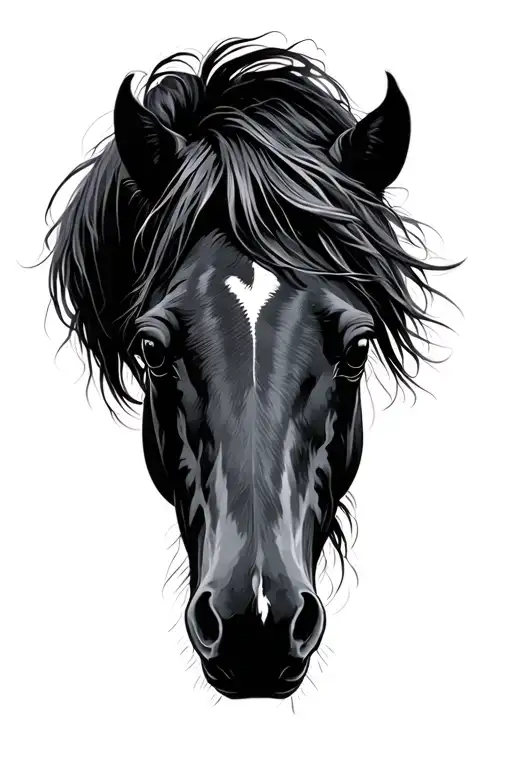 Japanese Horse tattoo design idea