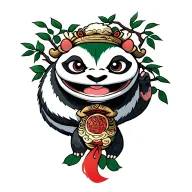 master oogway from kung fu panda peach tree tattoo design idea